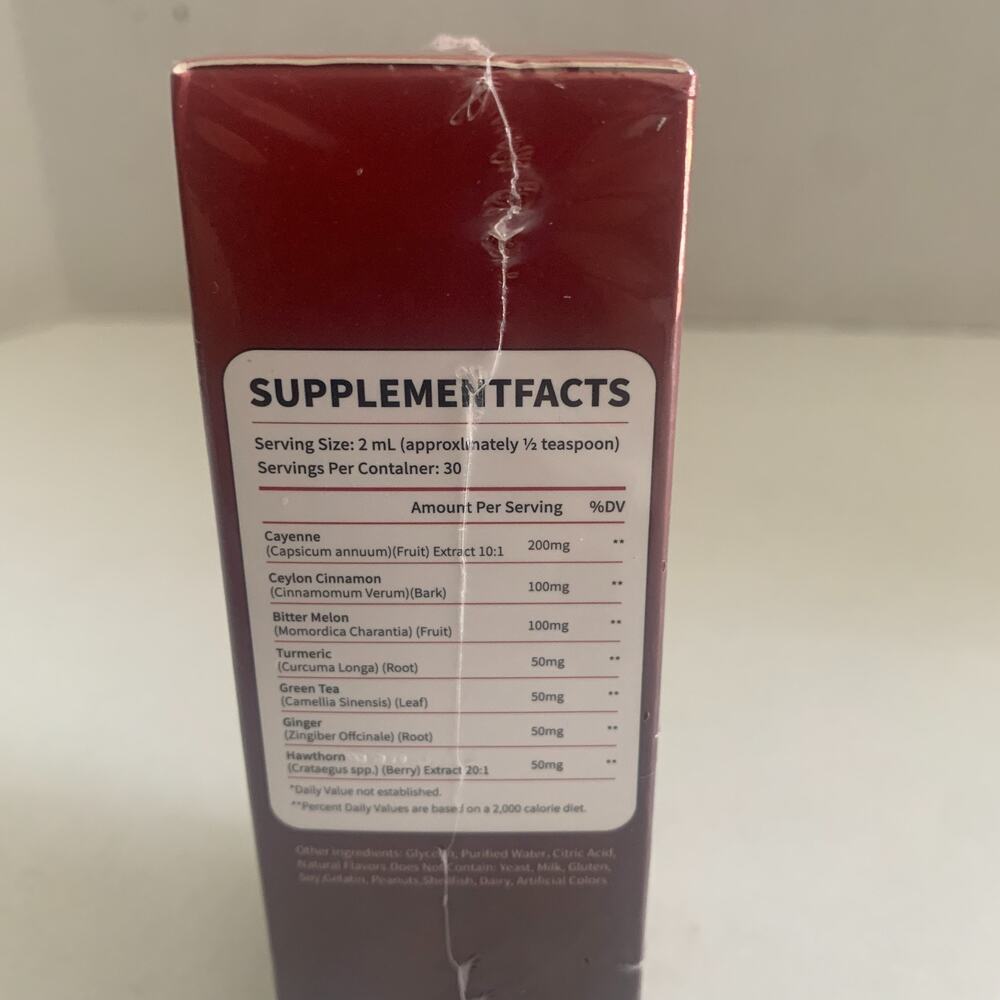 Cayenne Pepper Hawthorn Beet Root Turmeric Vitamin K2+D3 Liquid Drops 60ML New - Picture 4 of 8